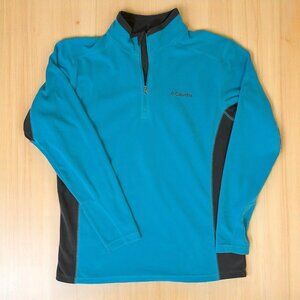 Columbia men's quarter zip fleece blue/black